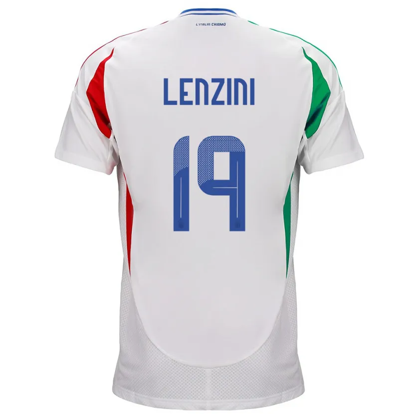 Danxen Barn Italia Martina Lenzini #19 Hvit Bortetrøye Drakt Trøye 24-26 Skjorter T-Skjorte