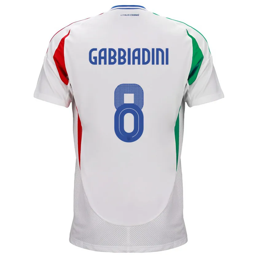 Danxen Barn Italia Melania Gabbiadini #8 Hvit Bortetrøye Drakt Trøye 24-26 Skjorter T-Skjorte