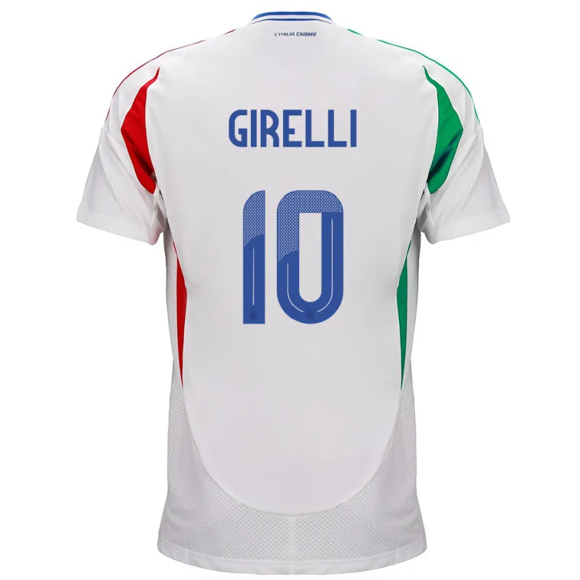 Danxen Barn Italia Cristiana Girelli #10 Hvit Bortetrøye Drakt Trøye 24-26 Skjorter T-Skjorte