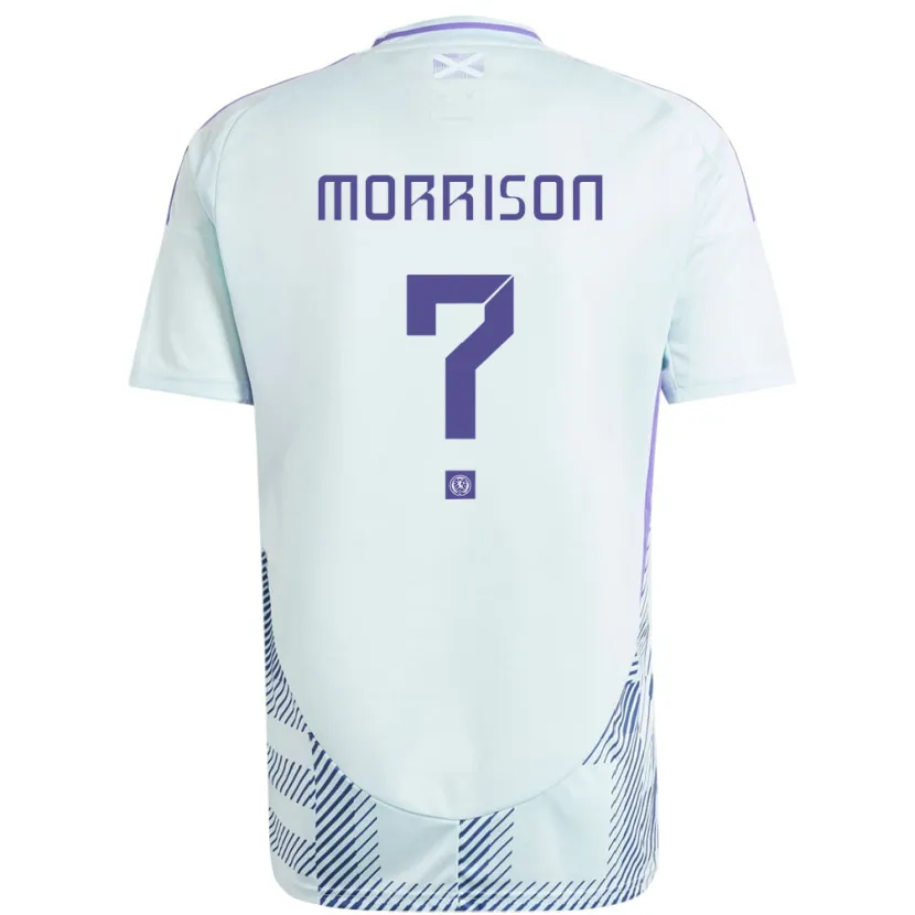 Danxen Barn Skottland Liam Morrison #0 Lys Mynteblå Bortetrøye Drakt Trøye 24-26 Skjorter T-Skjorte