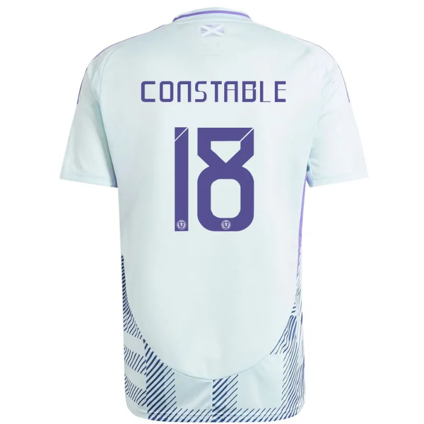 Danxen Barn Skottland Scott Constable #18 Lys Mynteblå Bortetrøye Drakt Trøye 24-26 Skjorter T-Skjorte