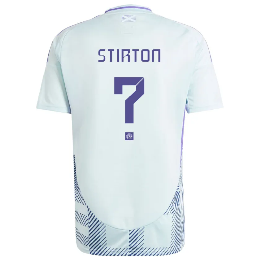 Danxen Barn Skottland Owen Stirton #0 Lys Mynteblå Bortetrøye Drakt Trøye 24-26 Skjorter T-Skjorte