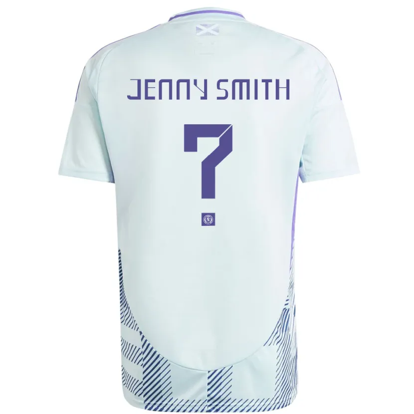 Danxen Barn Skottland Jenny Smith #0 Lys Mynteblå Bortetrøye Drakt Trøye 24-26 Skjorter T-Skjorte