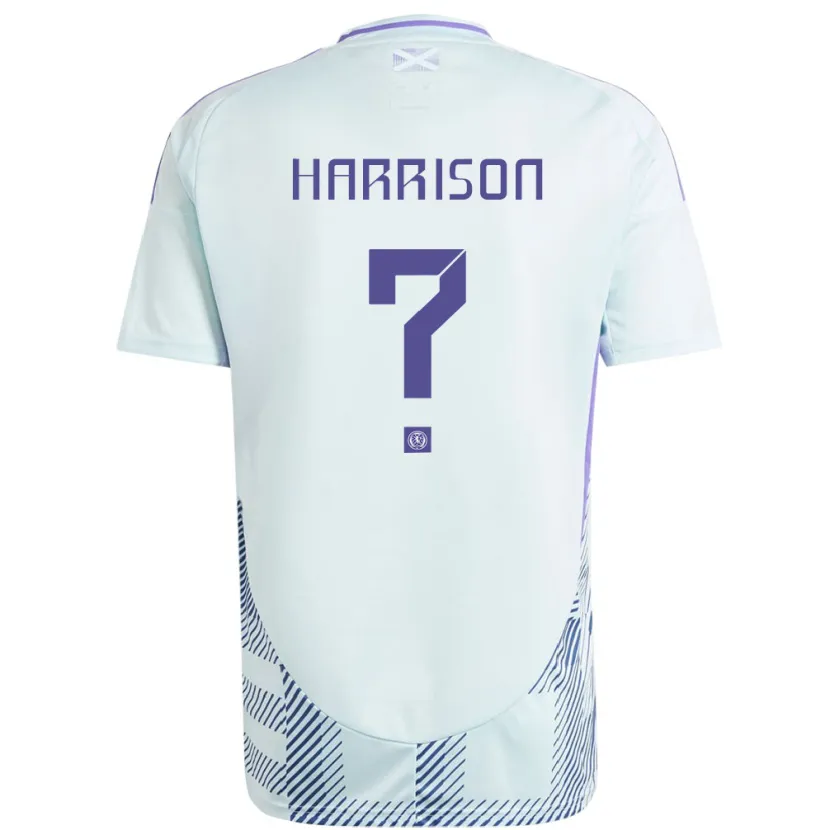 Danxen Barn Skottland Abi Harrison #0 Lys Mynteblå Bortetrøye Drakt Trøye 24-26 Skjorter T-Skjorte