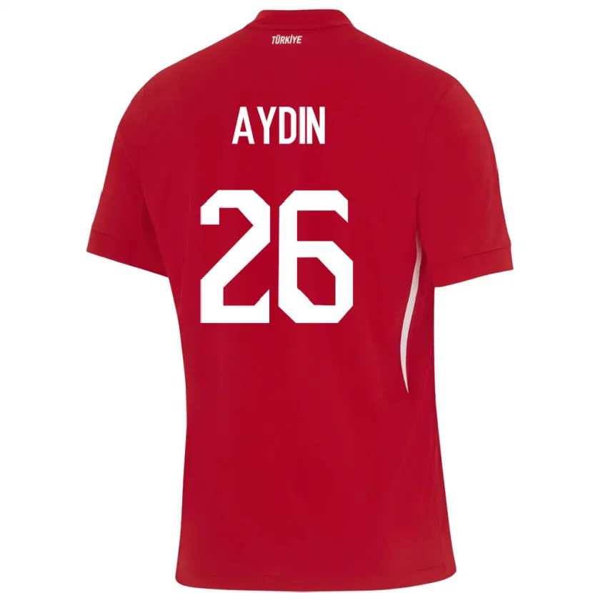 Danxen Barn Tyrkia Oğuz Aydın #26 Rød Bortetrøye Drakt Trøye 24-26 Skjorter T-Skjorte