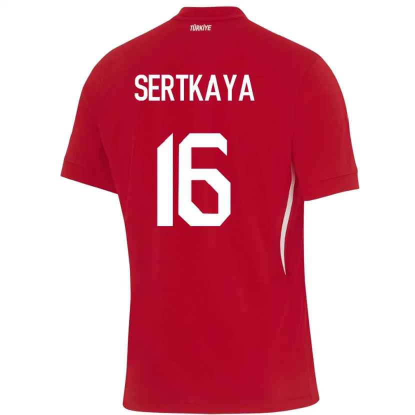 Danxen Barn Tyrkia Yusuf Sertkaya #16 Rød Bortetrøye Drakt Trøye 24-26 Skjorter T-Skjorte