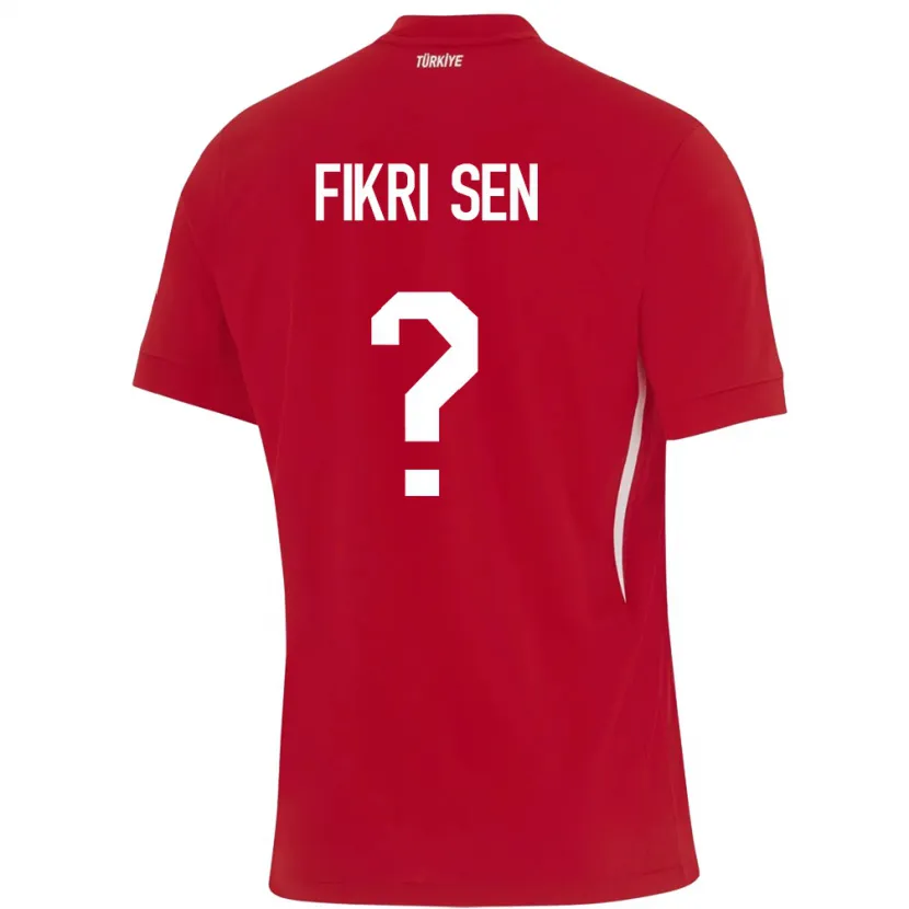 Danxen Barn Tyrkia Yağız Fikri Şen #0 Rød Bortetrøye Drakt Trøye 24-26 Skjorter T-Skjorte