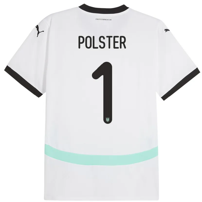 Danxen Barn Østerrike Nikolas Polster #1 Hvit Bortetrøye Drakt Trøye 24-26 Skjorter T-Skjorte