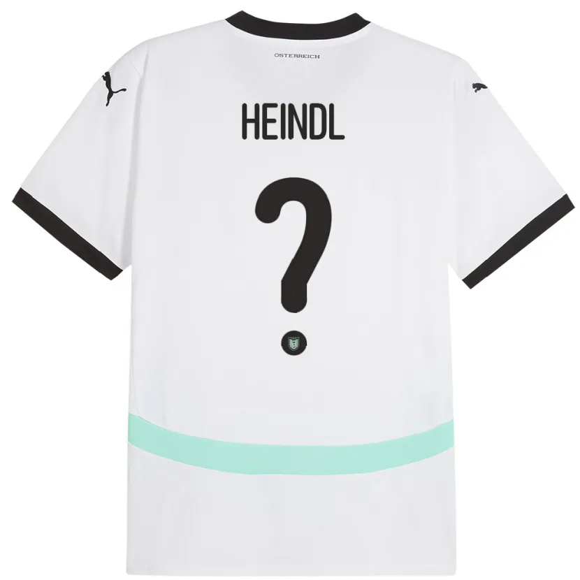 Danxen Barn Østerrike David Heindl #0 Hvit Bortetrøye Drakt Trøye 24-26 Skjorter T-Skjorte