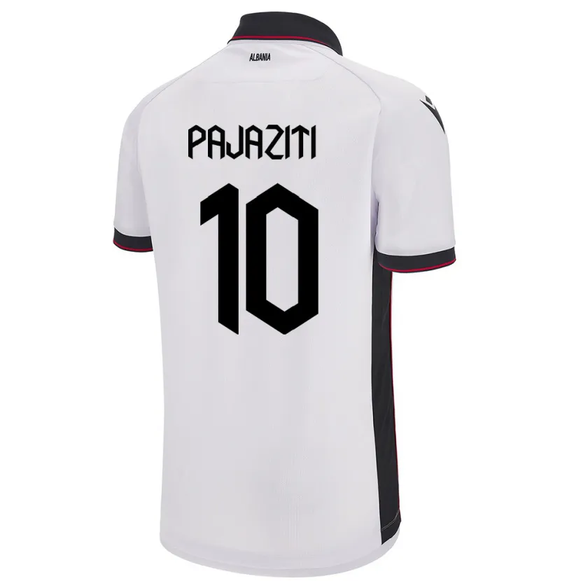 Danxen Barn Albania Adrion Pajaziti #10 Hvit Bortetrøye Drakt Trøye 24-26 Skjorter T-Skjorte