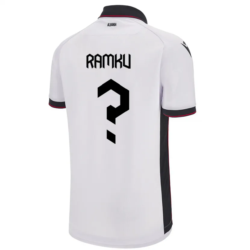 Danxen Barn Albania Alex Ramku #0 Hvit Bortetrøye Drakt Trøye 24-26 Skjorter T-Skjorte
