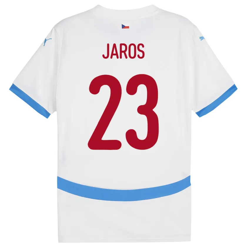 Danxen Barn Tsjekkia Vitezslav Jaros #23 Hvit Bortetrøye Drakt Trøye 24-26 Skjorter T-Skjorte