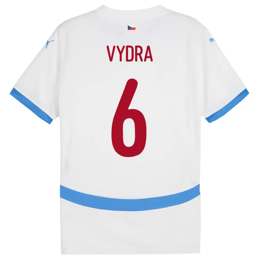 Danxen Barn Tsjekkia Patrik Vydra #6 Hvit Bortetrøye Drakt Trøye 24-26 Skjorter T-Skjorte