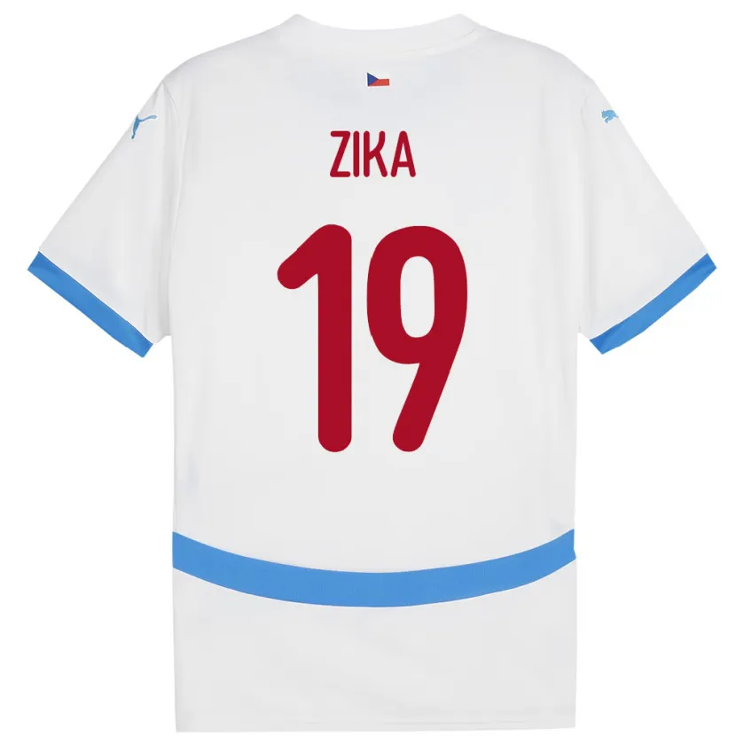 Danxen Barn Tsjekkia Petr Zika #19 Hvit Bortetrøye Drakt Trøye 24-26 Skjorter T-Skjorte