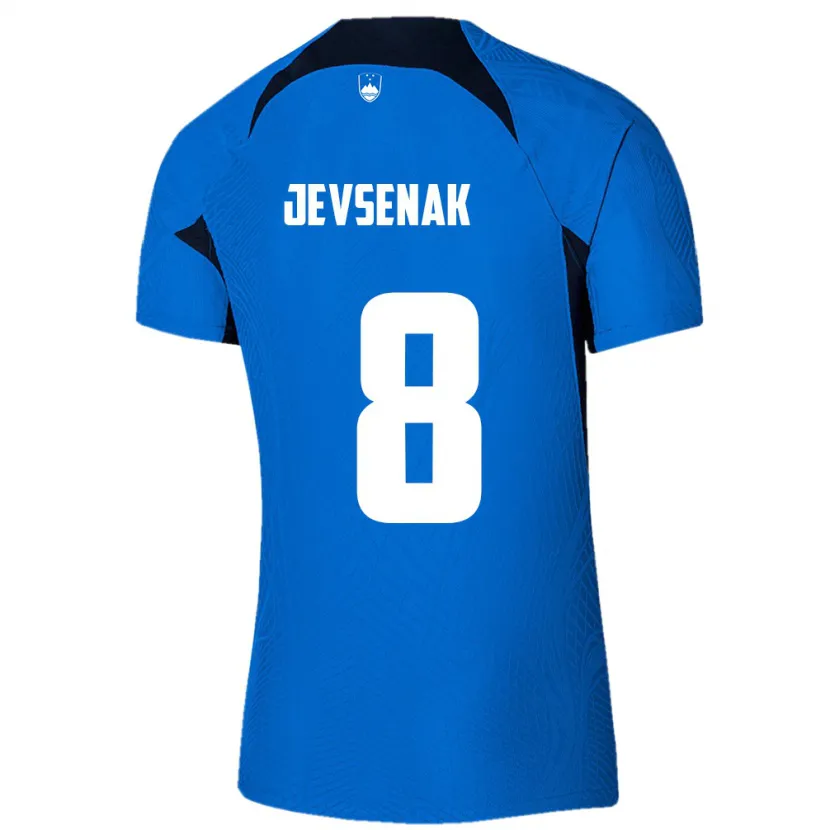 Danxen Barn Slovenia Florjan Jevsenak #8 Blå Bortetrøye Drakt Trøye 24-26 Skjorter T-Skjorte