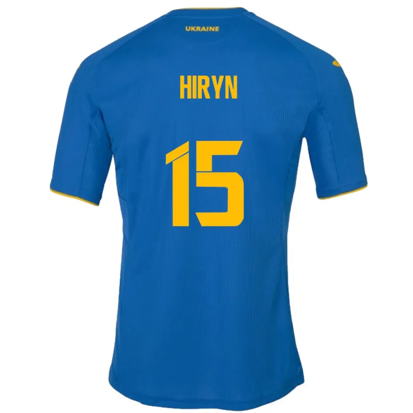 Danxen Barn Ukraina Viktoriya Hiryn #15 Blå Bortetrøye Drakt Trøye 24-26 Skjorter T-Skjorte
