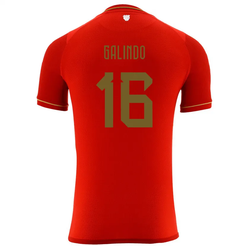 Danxen Barn Bolivia Matías Galindo #16 Rød Bortetrøye Drakt Trøye 24-26 Skjorter T-Skjorte