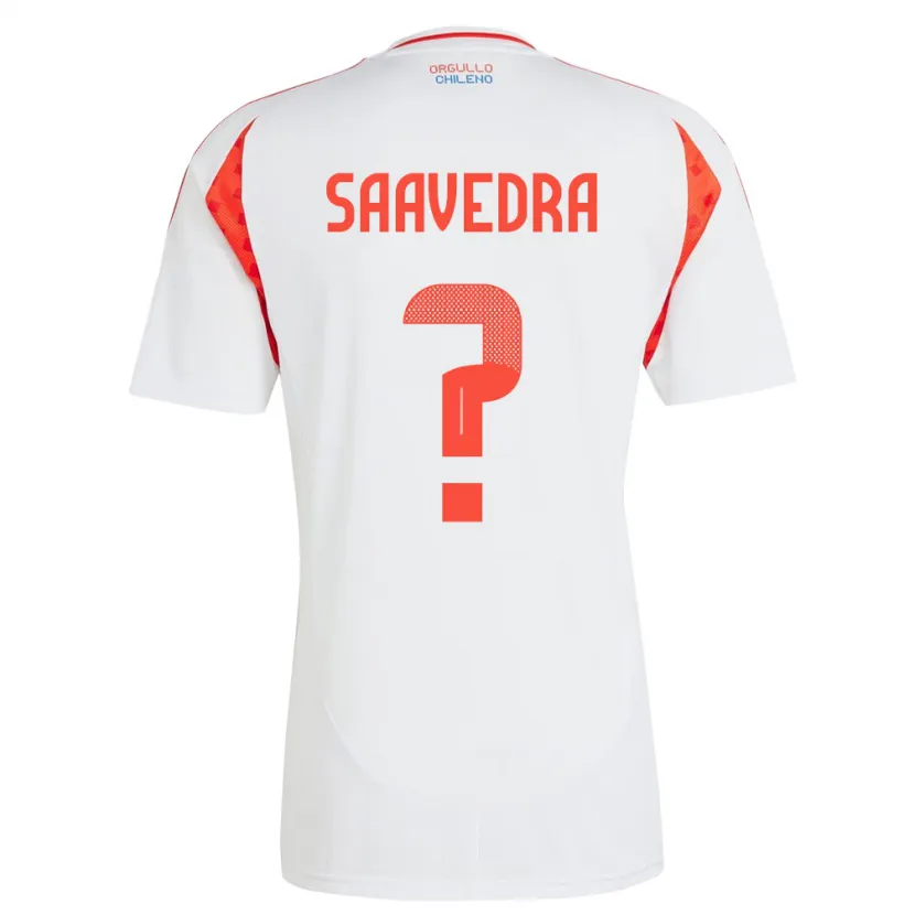 Danxen Barn Chile Danilo Saavedra #0 Hvit Bortetrøye Drakt Trøye 24-26 Skjorter T-Skjorte