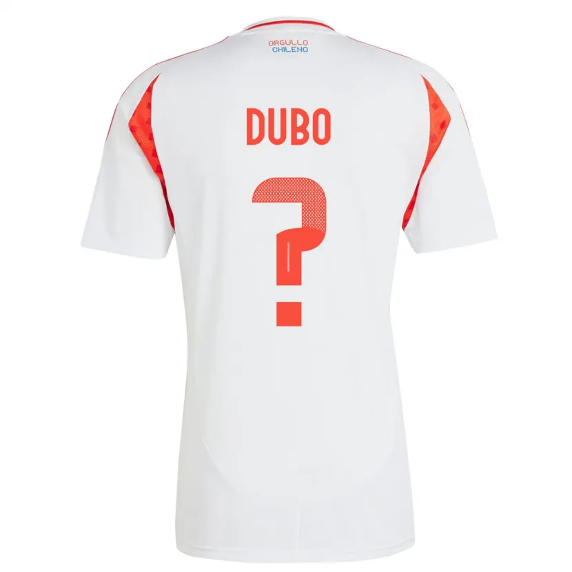 Danxen Barn Chile Alexander Dubó #0 Hvit Bortetrøye Drakt Trøye 24-26 Skjorter T-Skjorte