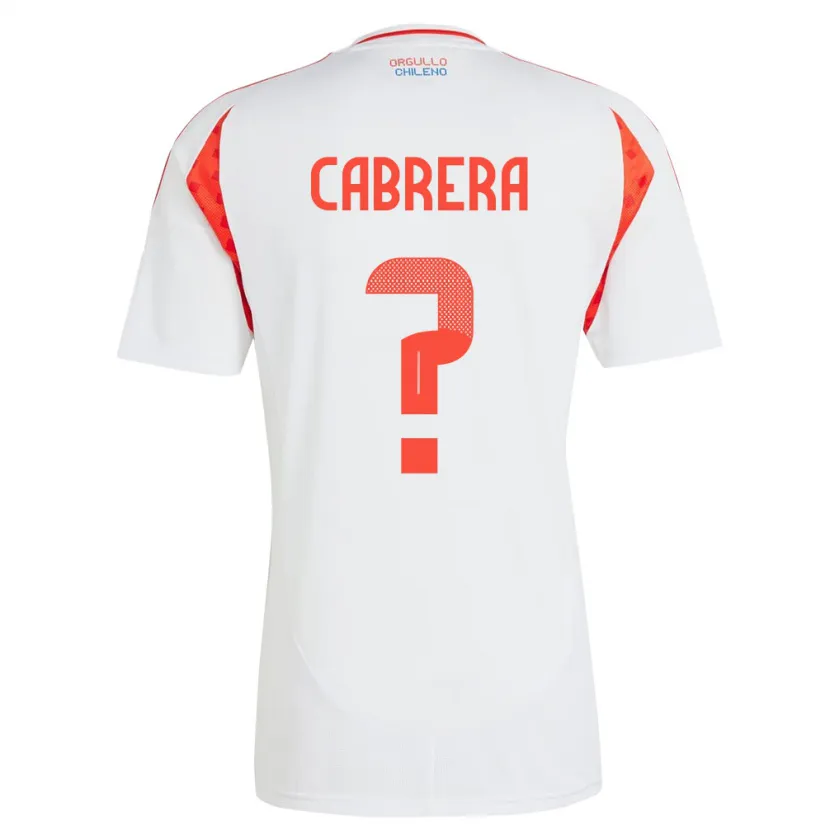 Danxen Barn Chile Vicente Cabrera #0 Hvit Bortetrøye Drakt Trøye 24-26 Skjorter T-Skjorte