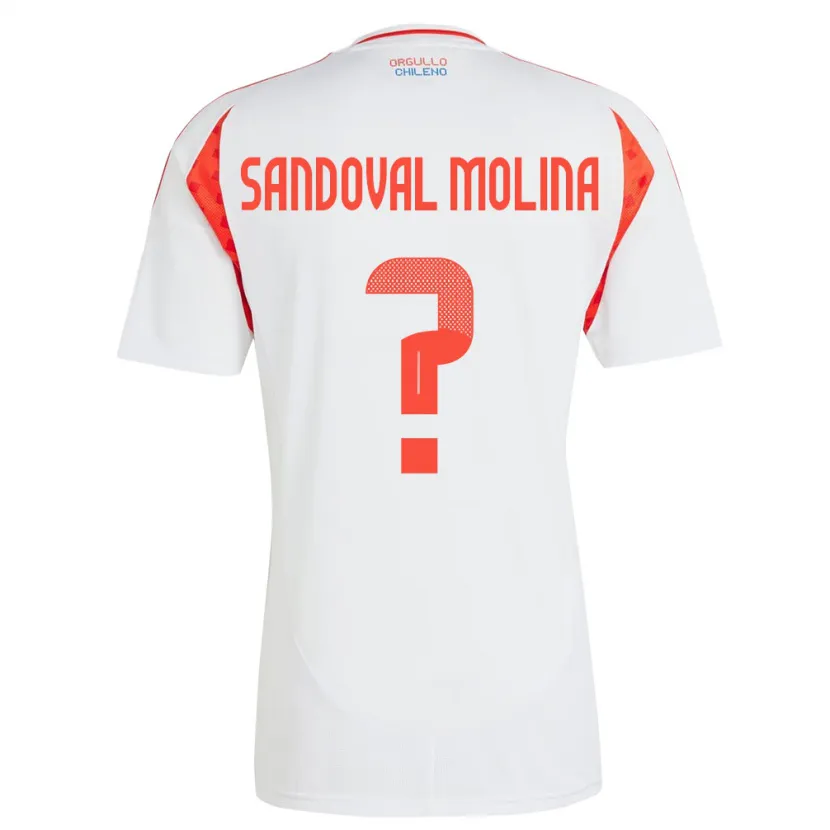 Danxen Barn Chile Mario Sandoval Molina #0 Hvit Bortetrøye Drakt Trøye 24-26 Skjorter T-Skjorte