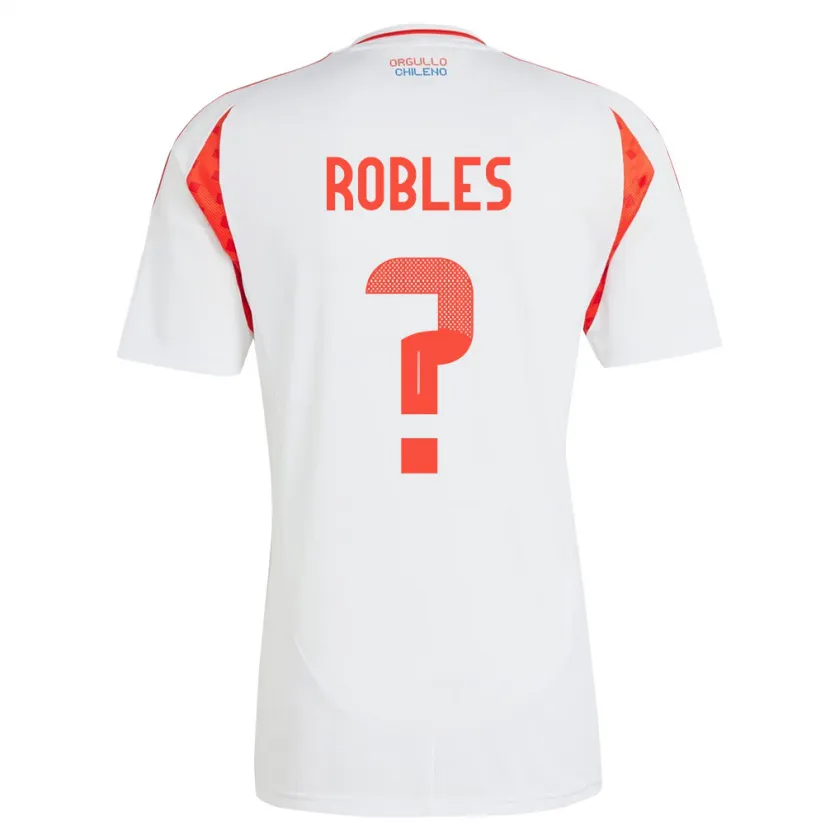 Danxen Barn Chile Diego Robles #0 Hvit Bortetrøye Drakt Trøye 24-26 Skjorter T-Skjorte