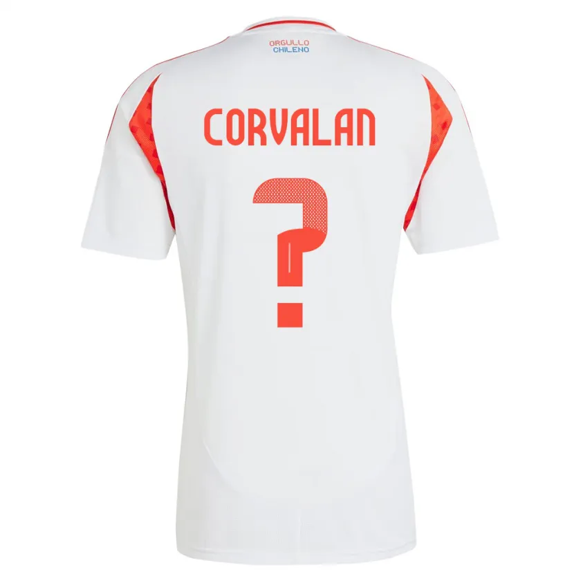 Danxen Barn Chile Elisa Corvalan #0 Hvit Bortetrøye Drakt Trøye 24-26 Skjorter T-Skjorte