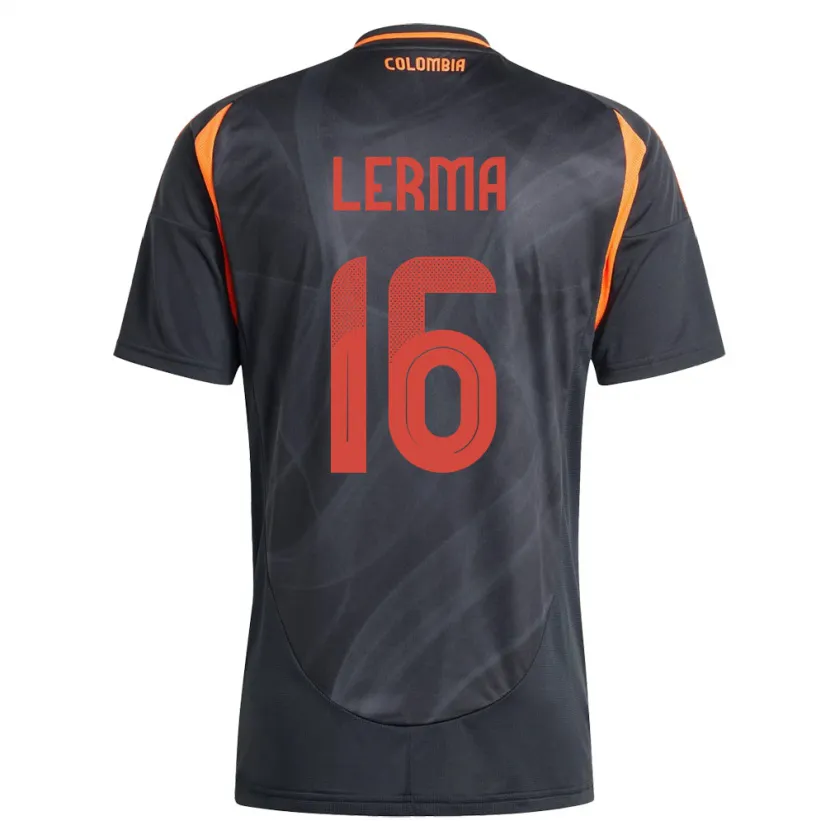 Danxen Barn Colombia Jefferson Lerma #16 Svart Bortetrøye Drakt Trøye 24-26 Skjorter T-Skjorte