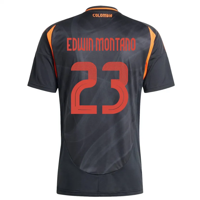 Danxen Barn Colombia John Edwin Montaño #23 Svart Bortetrøye Drakt Trøye 24-26 Skjorter T-Skjorte