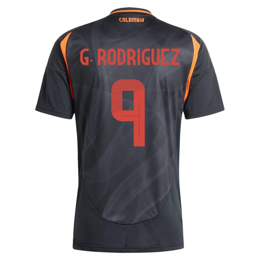 Danxen Barn Colombia Gabriela Rodríguez #9 Svart Bortetrøye Drakt Trøye 24-26 Skjorter T-Skjorte