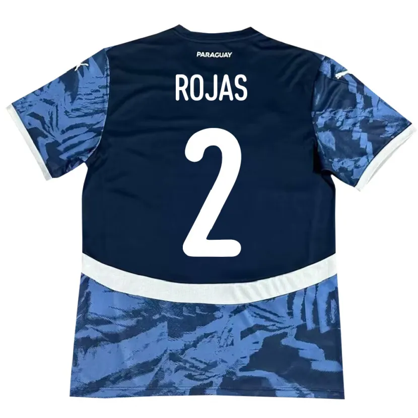 Danxen Barn Paraguay Robert Rojas #2 Blå Bortetrøye Drakt Trøye 24-26 Skjorter T-Skjorte