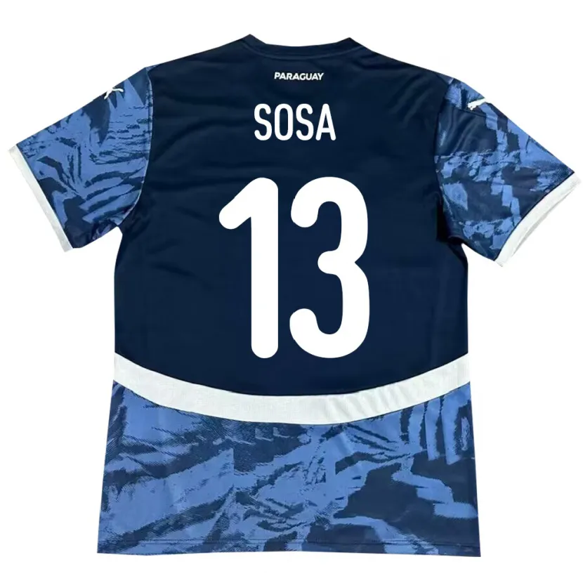 Danxen Barn Paraguay Alex Sosa #13 Blå Bortetrøye Drakt Trøye 24-26 Skjorter T-Skjorte