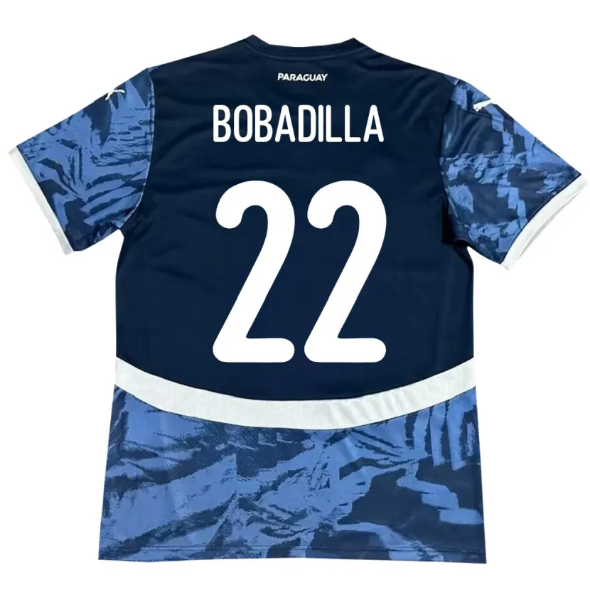 Danxen Barn Paraguay Dylan Bobadilla #22 Blå Bortetrøye Drakt Trøye 24-26 Skjorter T-Skjorte