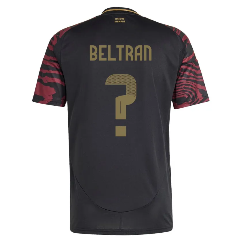 Danxen Barn Peru Adrián Beltrán #0 Svart Bortetrøye Drakt Trøye 24-26 Skjorter T-Skjorte