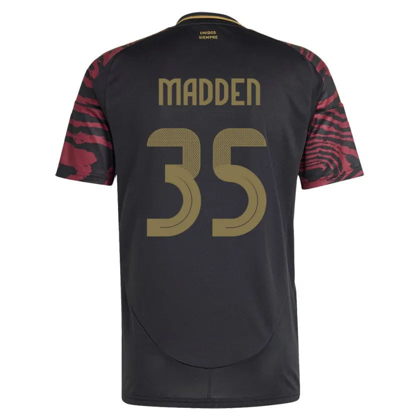 Danxen Barn Peru Savannah Madden #35 Svart Bortetrøye Drakt Trøye 24-26 Skjorter T-Skjorte