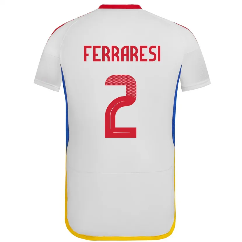 Danxen Barn Venezuela Nahuel Ferraresi #2 Hvit Bortetrøye Drakt Trøye 24-26 Skjorter T-Skjorte