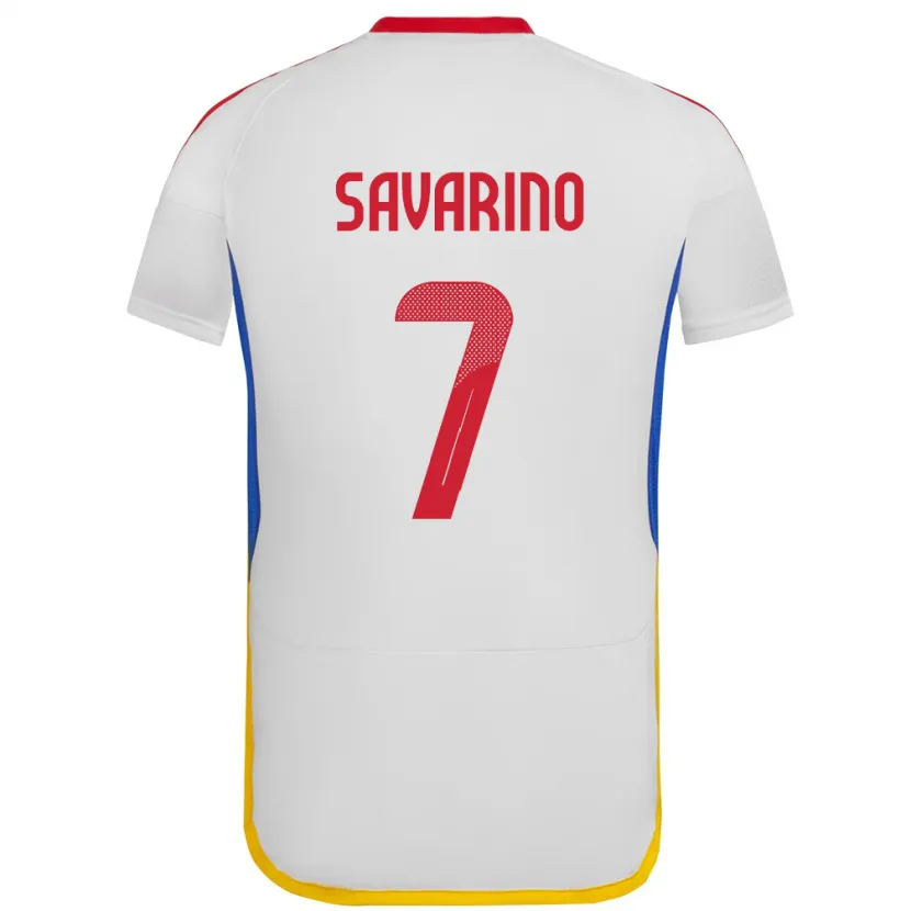 Danxen Barn Venezuela Jefferson Savarino #7 Hvit Bortetrøye Drakt Trøye 24-26 Skjorter T-Skjorte