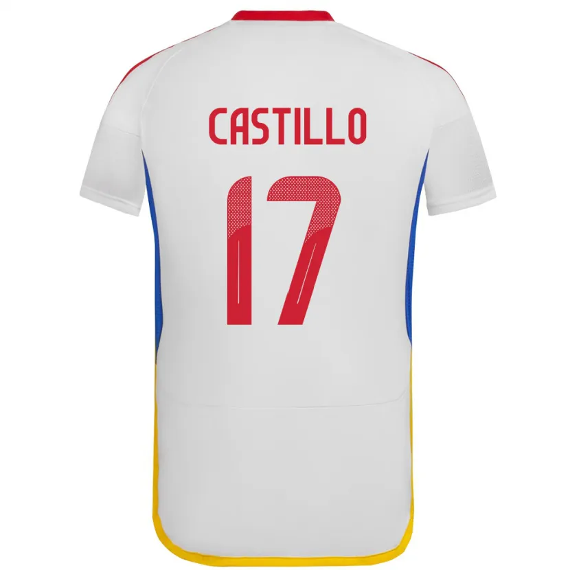 Danxen Barn Venezuela Edson Castillo #17 Hvit Bortetrøye Drakt Trøye 24-26 Skjorter T-Skjorte
