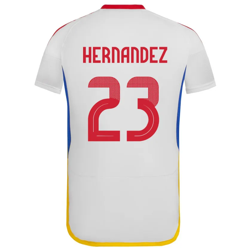 Danxen Barn Venezuela Luifer Hernández #23 Hvit Bortetrøye Drakt Trøye 24-26 Skjorter T-Skjorte