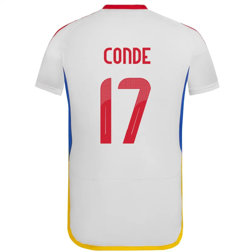 Danxen Barn Venezuela Óscar Conde #17 Hvit Bortetrøye Drakt Trøye 24-26 Skjorter T-Skjorte