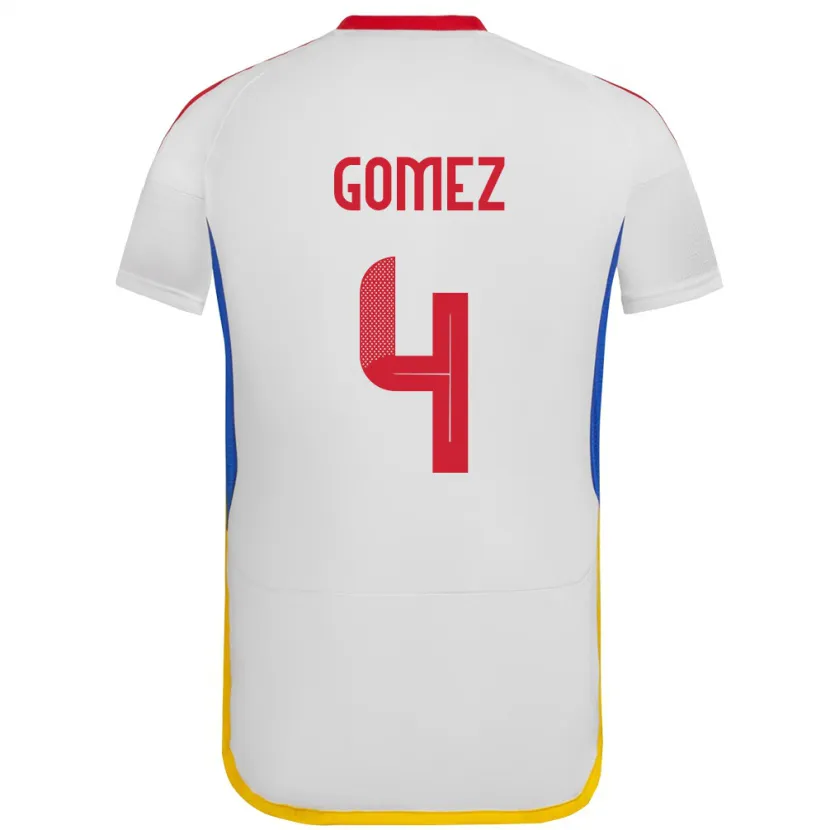 Danxen Barn Venezuela Santiago Gómez #4 Hvit Bortetrøye Drakt Trøye 24-26 Skjorter T-Skjorte