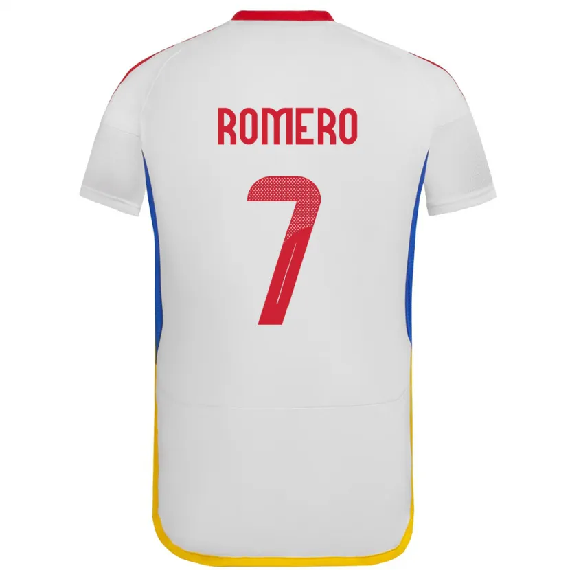 Danxen Barn Venezuela Leenhan Romero #7 Hvit Bortetrøye Drakt Trøye 24-26 Skjorter T-Skjorte