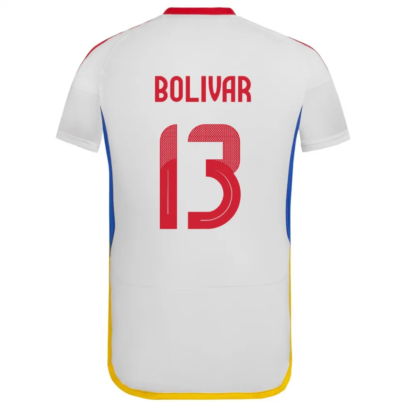 Danxen Barn Venezuela Salvador Bolívar #13 Hvit Bortetrøye Drakt Trøye 24-26 Skjorter T-Skjorte