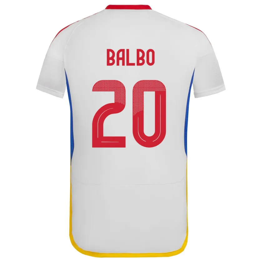 Danxen Barn Venezuela Luis Balbo #20 Hvit Bortetrøye Drakt Trøye 24-26 Skjorter T-Skjorte