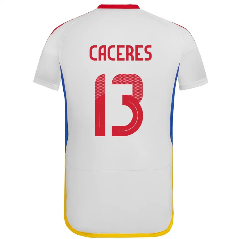 Danxen Barn Venezuela Nayluisa Cáceres #13 Hvit Bortetrøye Drakt Trøye 24-26 Skjorter T-Skjorte