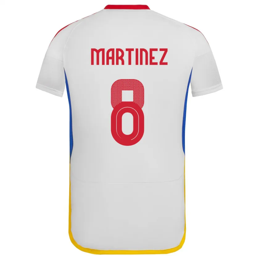 Danxen Barn Venezuela Bárbara Martínez #8 Hvit Bortetrøye Drakt Trøye 24-26 Skjorter T-Skjorte