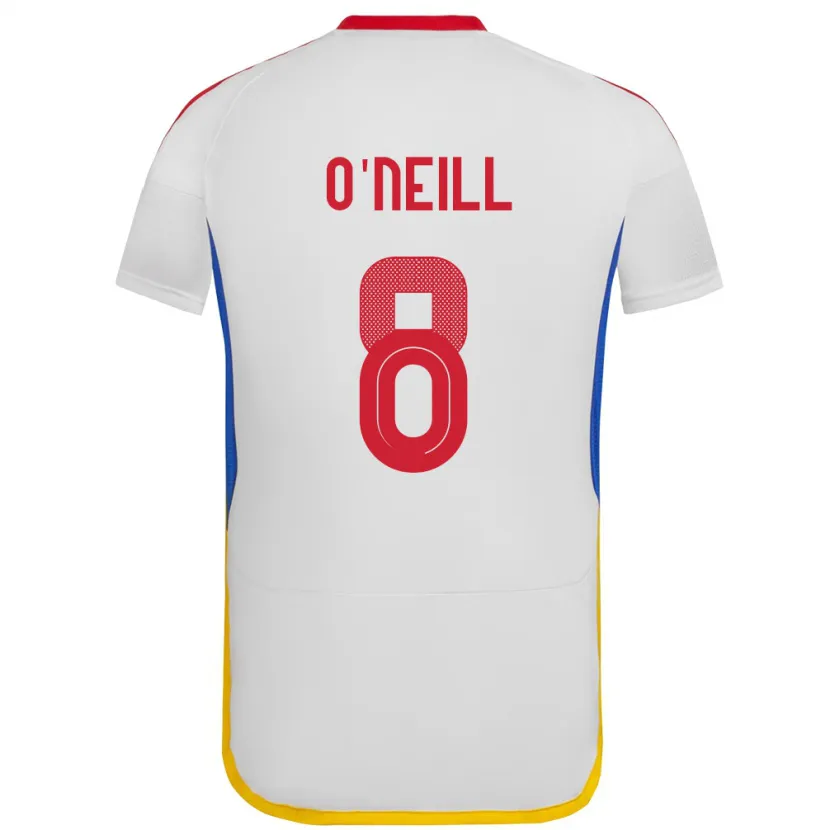 Danxen Barn Venezuela Sonia O'neill #8 Hvit Bortetrøye Drakt Trøye 24-26 Skjorter T-Skjorte