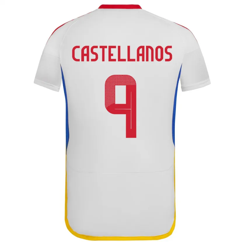 Danxen Barn Venezuela Deyna Castellanos #9 Hvit Bortetrøye Drakt Trøye 24-26 Skjorter T-Skjorte