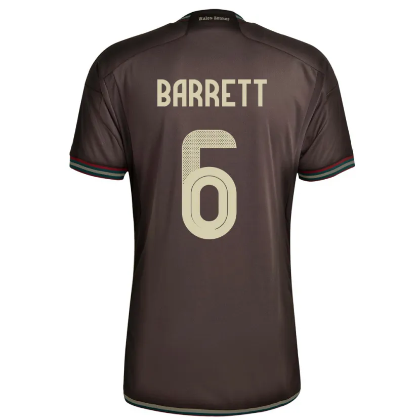 Danxen Barn Jamaica Ronaldo Barrett #6 Nattbrun Bortetrøye Drakt Trøye 24-26 Skjorter T-Skjorte
