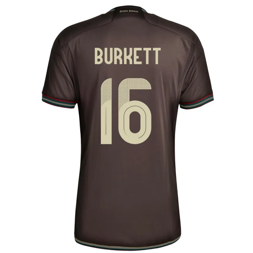 Danxen Barn Jamaica Brian Burkett #16 Nattbrun Bortetrøye Drakt Trøye 24-26 Skjorter T-Skjorte